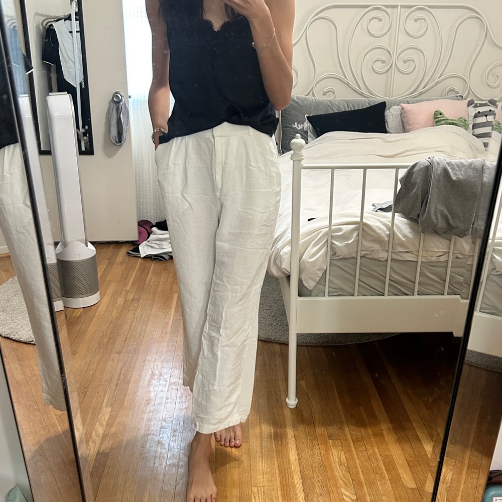 h&m linen pants size 2
